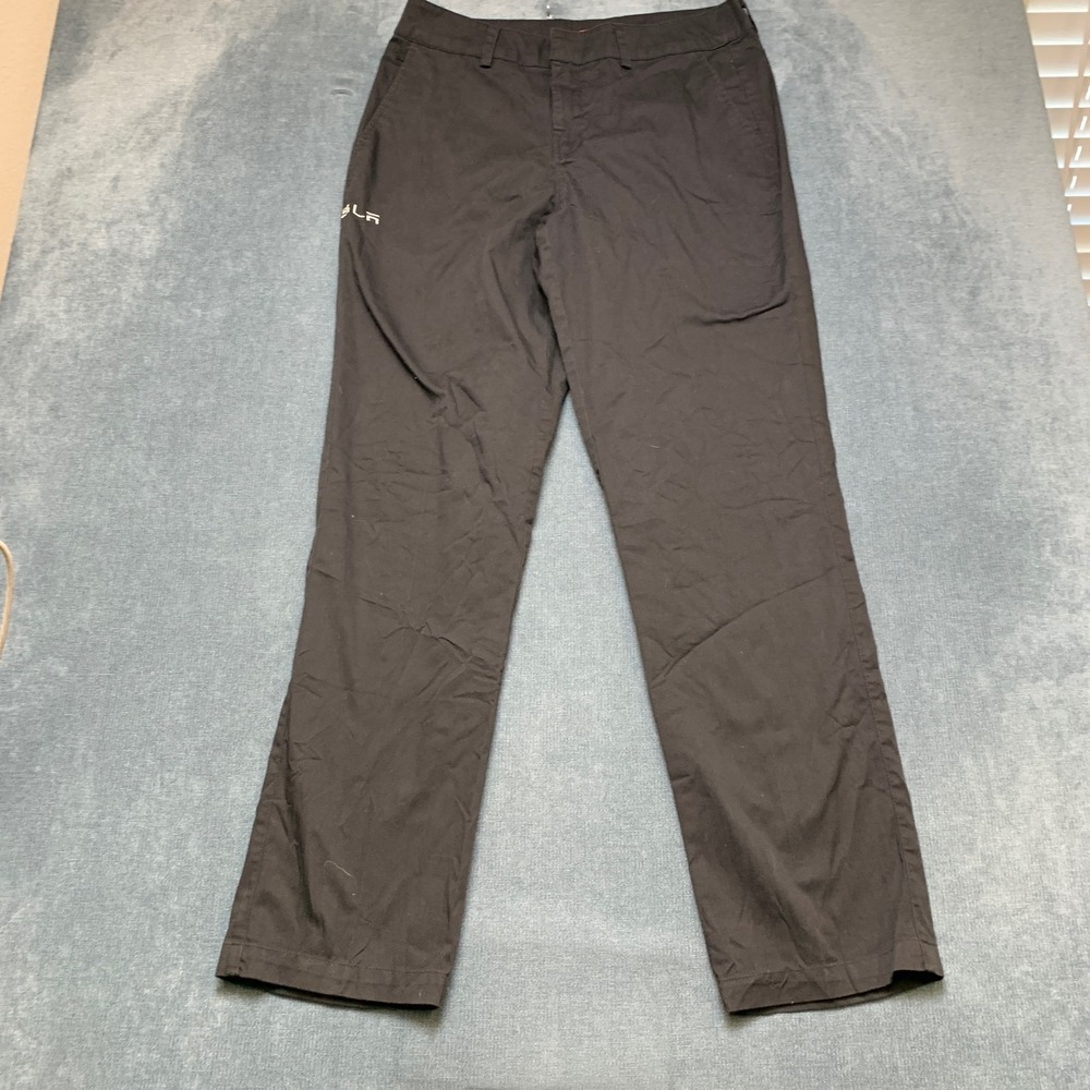 Tesla Chino Pants Men 34x34 Black Embroidered Logo Employee Uniform Straight Leg